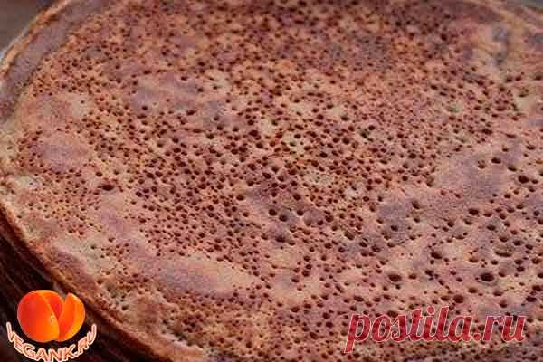 Блины шоколадные с какао на молоке и сметане