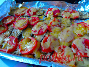 Запеченные баклажаны с сыром