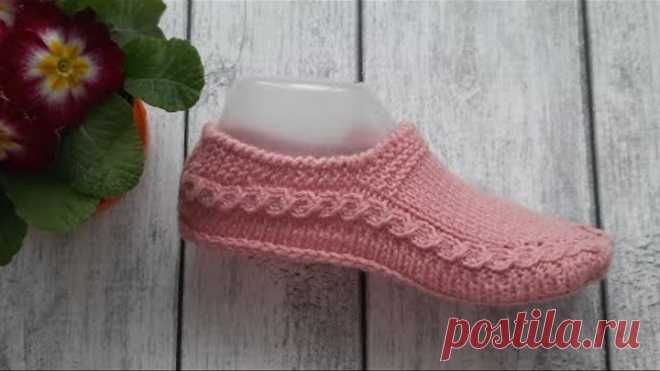 Классные элегантные тапочки- следочки без швов. Подробно на Яндекс Дзен по ссылке внизу.