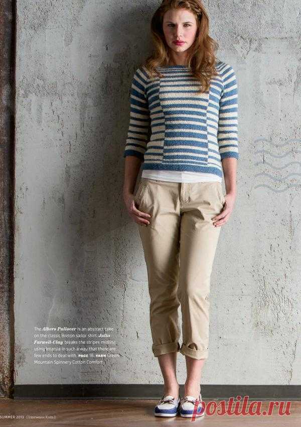 Вязание джемпера Albers, Interweave Knits, лето 2013