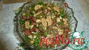 Фасоль с солеными огурцами - кулинарный рецепт