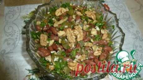 Фасоль с солеными огурцами - кулинарный рецепт