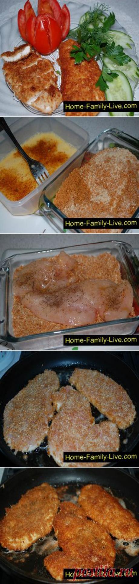 Шницель - пошаговый фоторецепт - отбивная куриная грудка
