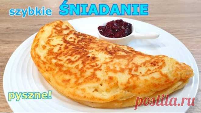 Zostało trochę twarogu? Polecam przepyszny omlet sernikowy 👌 doskonałe, ciepłe i szybkie śniadanie 👍