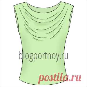 Выкройка блузы с вырезом 