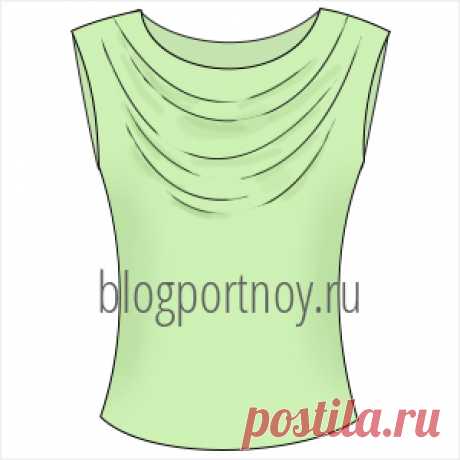 Выкройка блузы с вырезом "качели". Моделирование Шить изделия с вырезом "Качели" можно из тонкого трикотажа и мягких, драпирующихся тканей. И обычная выкройка-основа подойдет для моделирования такого изделия