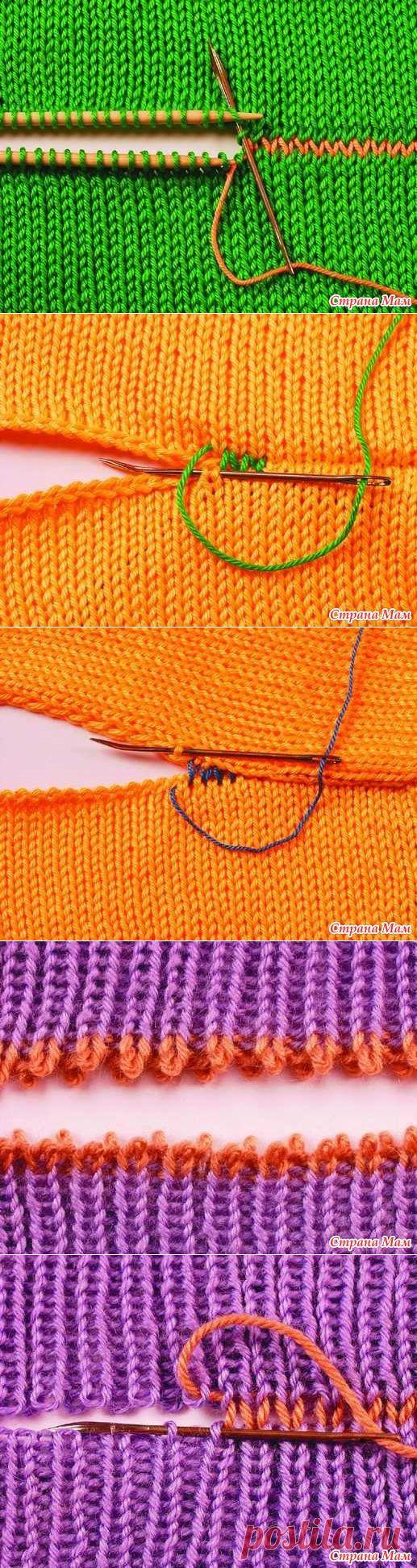 Выполнение швов в вязании. Уроки, пояснения