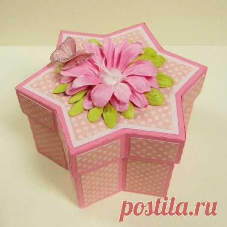 Красивая коробочка звезда