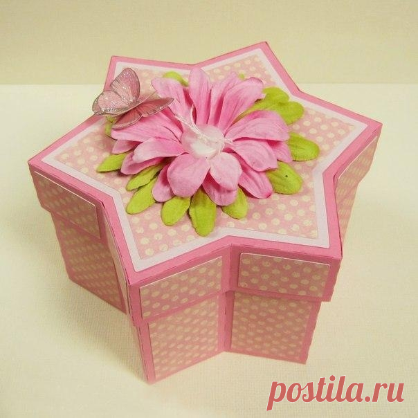 Красивая коробочка звезда