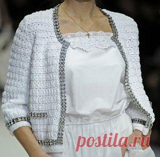 Жакет и платье (крючок) из коллекции Dolce & Gabbana Весна 2011: Вязание крючком и спицами