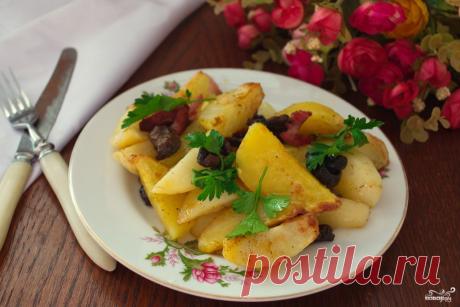 Картофель в духовке с белыми грибами и беконом - пошаговый кулинарный рецепт на Повар.ру