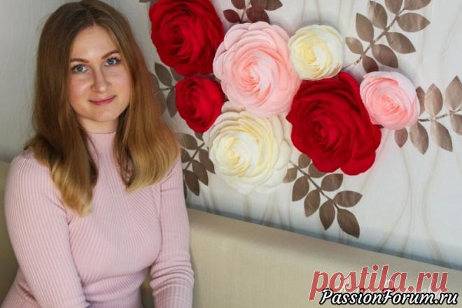 Создаем фотозону из больших роз. Часть 2. - запись пользователя AlinaRomanovna (Алина) в сообществе Работа с бумагой в категории Другие поделки из бумаги и картона