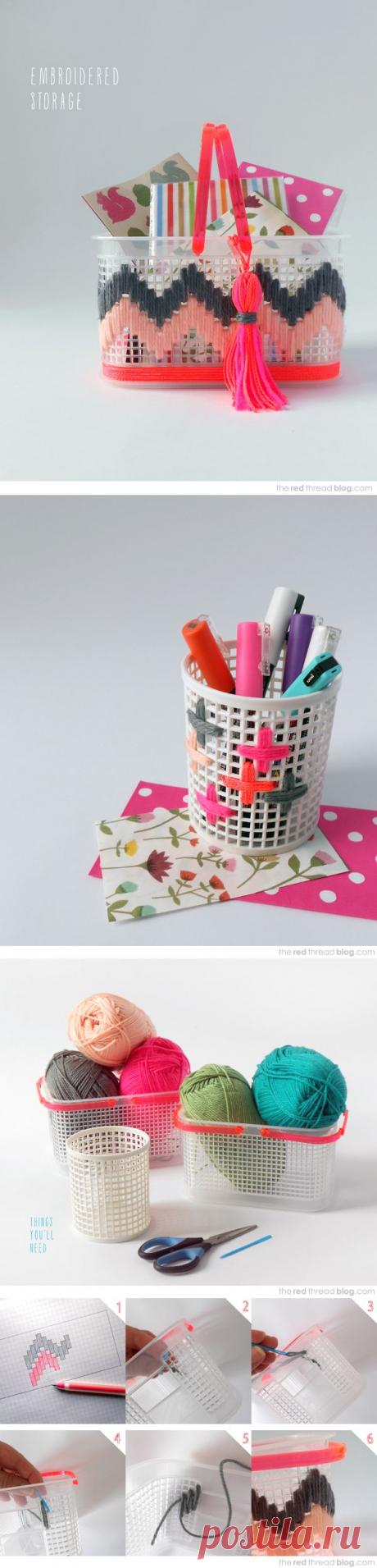 Вышитые корзинки