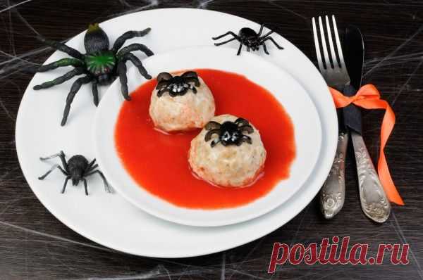 Рецепты на Хэллоуин: Мясные шарики Паучки