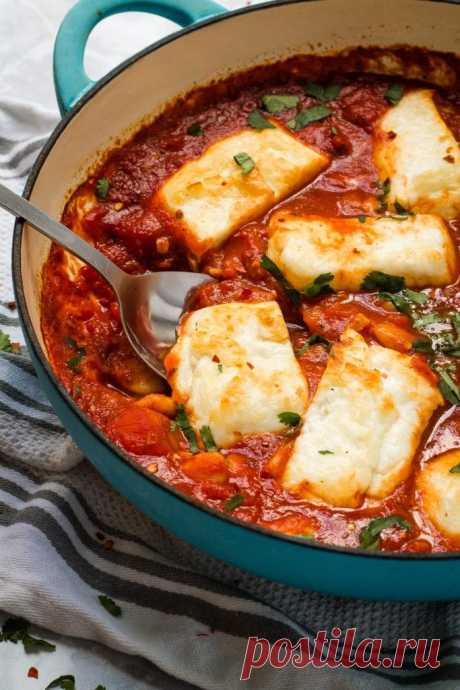 Smoky Tomato & Halloumi Bake - Happy Veggie Kitchen