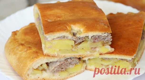 ВКУСНЫЙ МЯСНОЙ ПИРОГ - У нас так ВКУСНЫЙ МЯСНОЙ ПИРОГ ИНГРЕДИЕНТЫ: Тесто: — 250 грамм майонеза — 250 грамм сметаны — 3 яйца — 300-350 грамм муки — 1 ч. л. гашеной соды — соль...