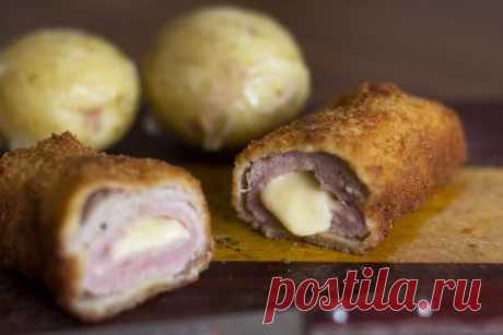 Пафосная котлета по-киевски… Готовим Кордон Блю — Вкусные рецепты