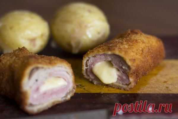 Пафосная котлета по-киевски… Готовим Кордон Блю — Вкусные рецепты