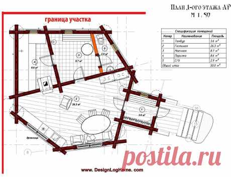 БАНЯ -51м2 - &quot;DesignLogHome-Studio&quot;-индивидуальное проектирование деревянных рубленных домов и бань.