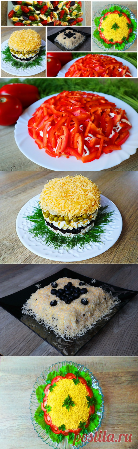 5 вкуснейших салатов на Новогодний стол! — Кулинарная книга - рецепты с фото