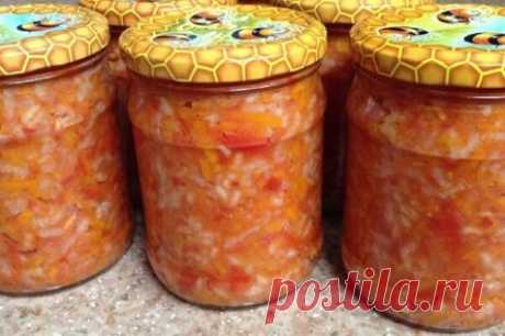 Салат из кабачков с рисом на зиму без стерилизации