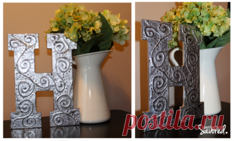 DIY Antiqued Foil Monograms | Something to be Savored