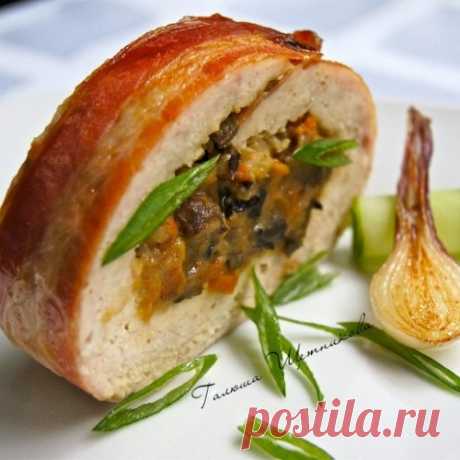 КУРИНЫЙ РУЛЕТ С ГРИБАМИ