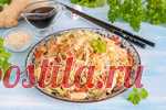 Фунчоза с курицей и овощами. Простое, сытное и ароматное блюдо: хотите - салат или закуска, а хотите - полноценное второе блюдо