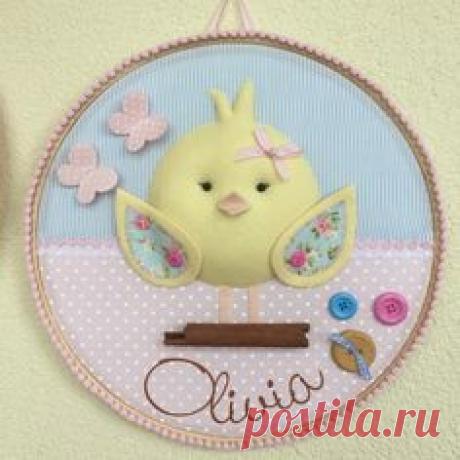 Quadro Bastidor Maternidade Passarinho