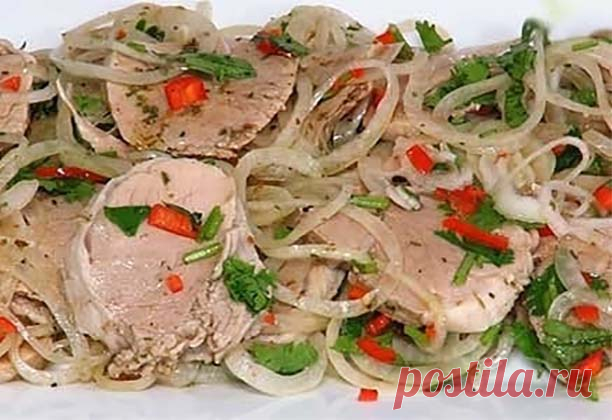 Невероятно ароматная мясная закуска «Холодный шашлык» Ароматная и вкусная закуска!