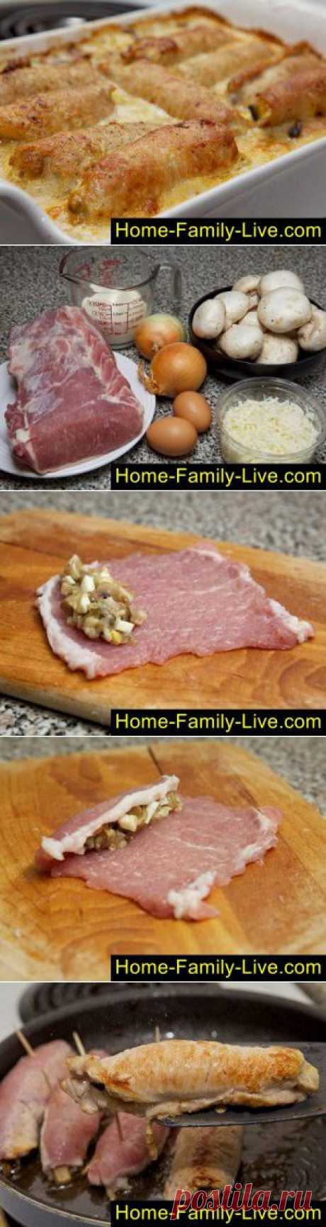 Крученики - пошаговый фоторецепт - мясные рулеты с начинкой
