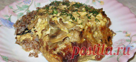 Мясо под грибами и сыром | Банк кулинарных рецептов