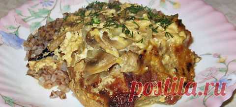 Мясо под грибами и сыром | Банк кулинарных рецептов