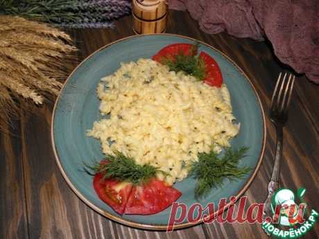 Макароны в луковом соусе с сыром - кулинарный рецепт