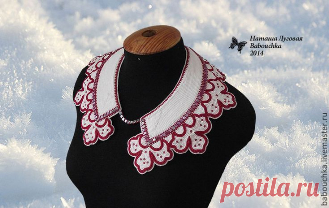 (87) Воротник вышитый бисером Королевские ирисы. Handmade. | Beaded collars