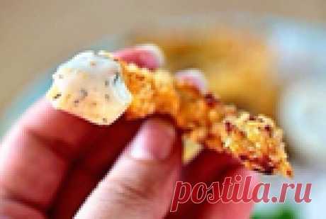 Луковые кольца с йогуртом и специями