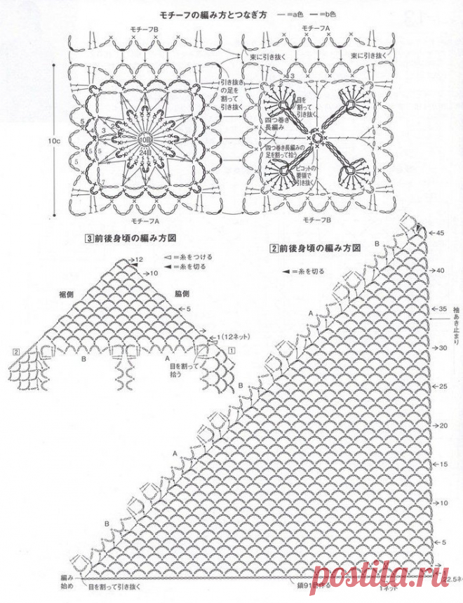 Интересные модели крючком от японских дизайнеров со схемами для веселого и нарядного лета! | Вязалки Веселого Хомяка | Дзен