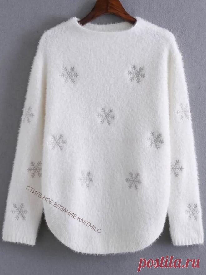 Снежинки. Самая красивая подборка из 50 узоров для вязания жаккарда и вышивки | Стильное вязание KNITMILO | Дзен