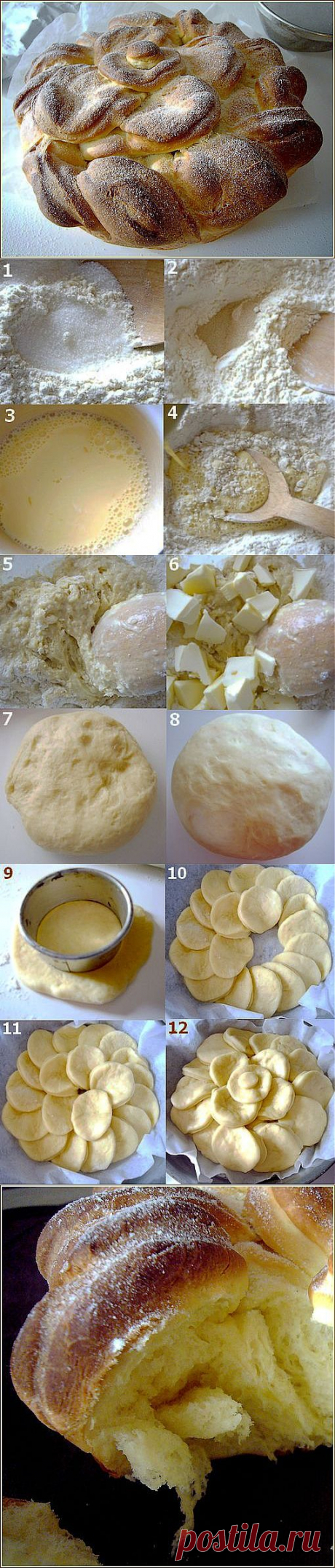 Красивая выпечка: булка Тюрбан.
