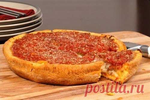 Пицца фаршированная сыром и овощами по-чикагски 

Ингредиенты: 
500 г муки.
300 мл воды.
Показать полностью…