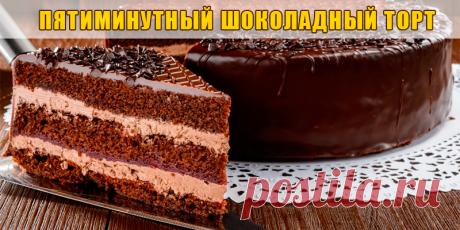 Пятиминутный шоколадный торт | Полезные советы!