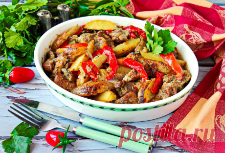 Свинина в духовке с овощами и картошкой запеченная рецепт с фото пошагово - 1000.menu