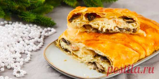 КУЛЕБЯКА С ДВУМЯ ВИДАМИ РЫБЫ