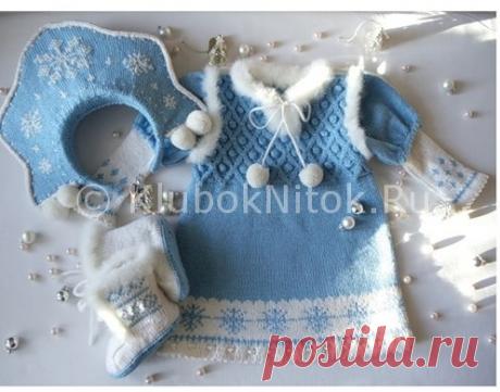 Костюм &amp;#171;Снегурочка&amp;#187; | Вязание для девочек | Вязание спицами и крючком. Схемы вязания.