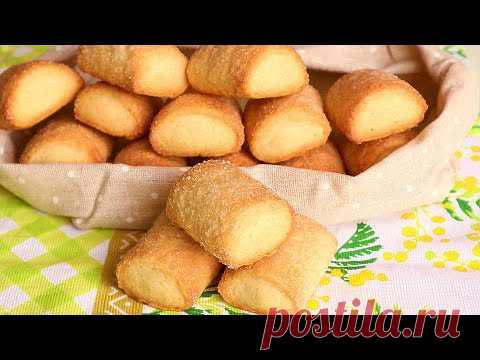 Сахарное слоеное печенье на сметане!САМОЕ ВКУСНОЕ!Простой и быстрый рецепт печенья 👍