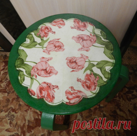 Декупаж ИКЕевской табуретки