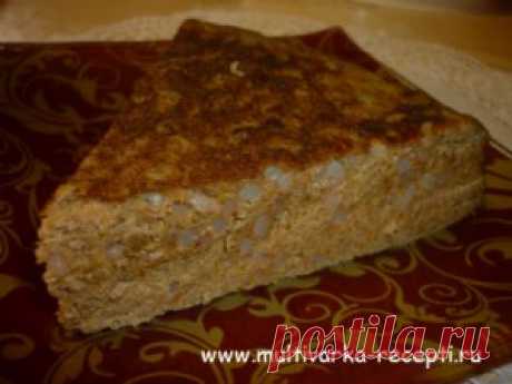 Печеночный пирог с рисом в мультиварке