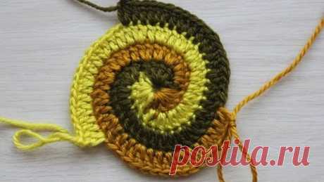 Вязание крючком. Урок 15.1 - Круг спираль (начало) | Spiral crochet circle motif
