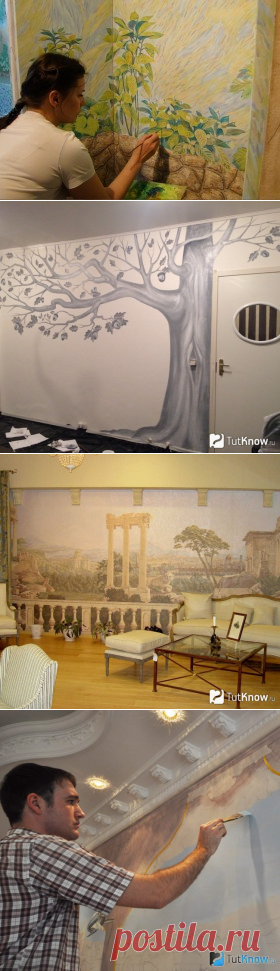 Как сделать роспись стен своими руками