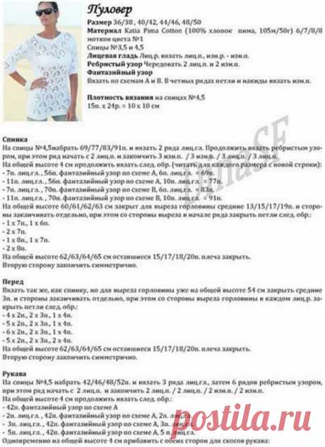 Пуловер Павлинье перо